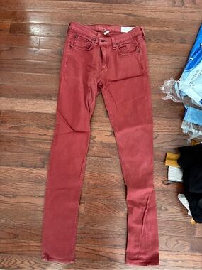 rag & bone Skinny Jeans in Brick Red